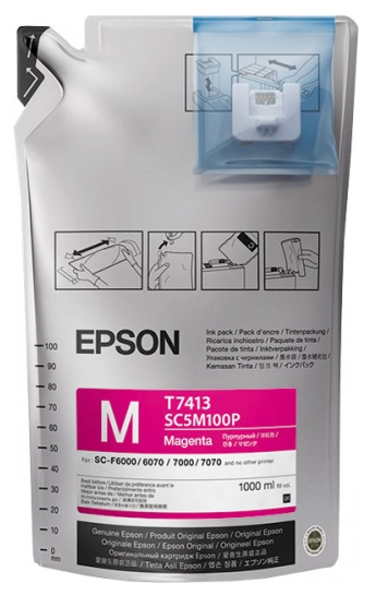 Epson F6200 / F7200 / F9200 / F9300 / F9400, чернила сублимационные Magenta(1000 мл) C13T741300